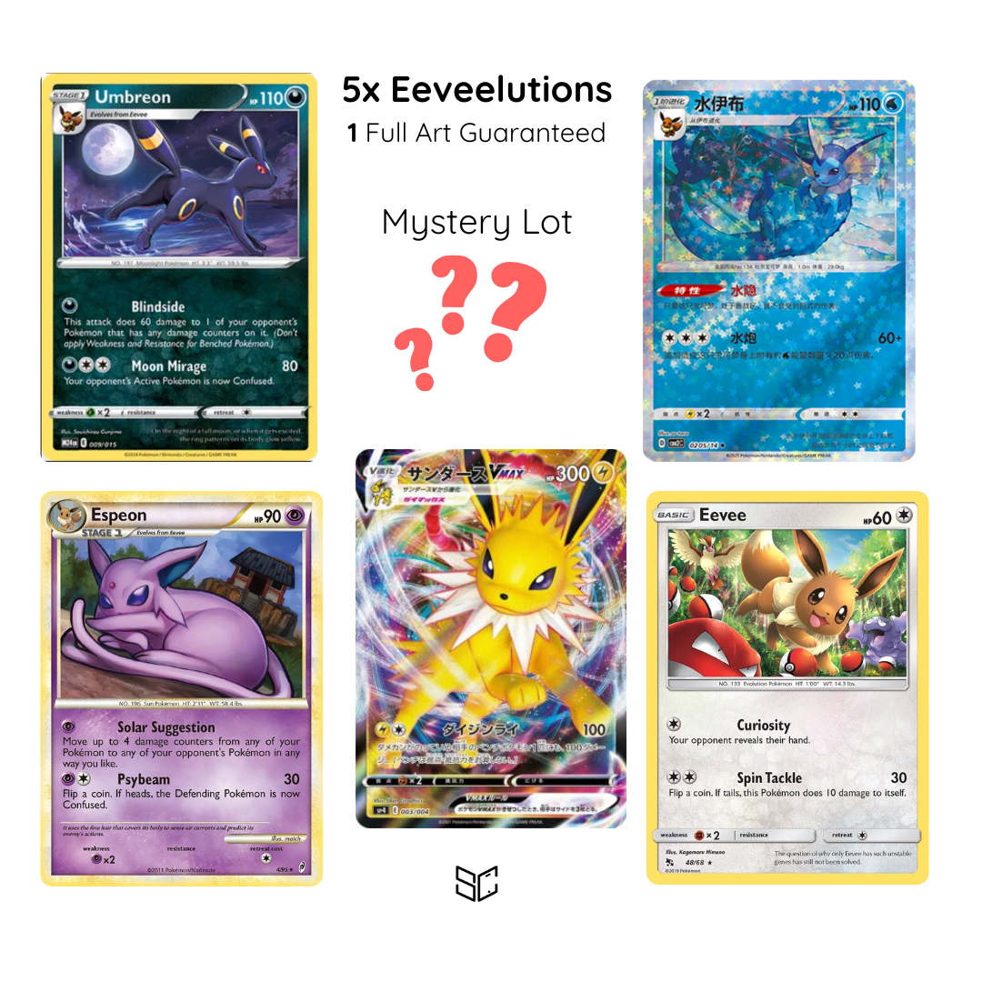 5 Eeveelutions Cards
