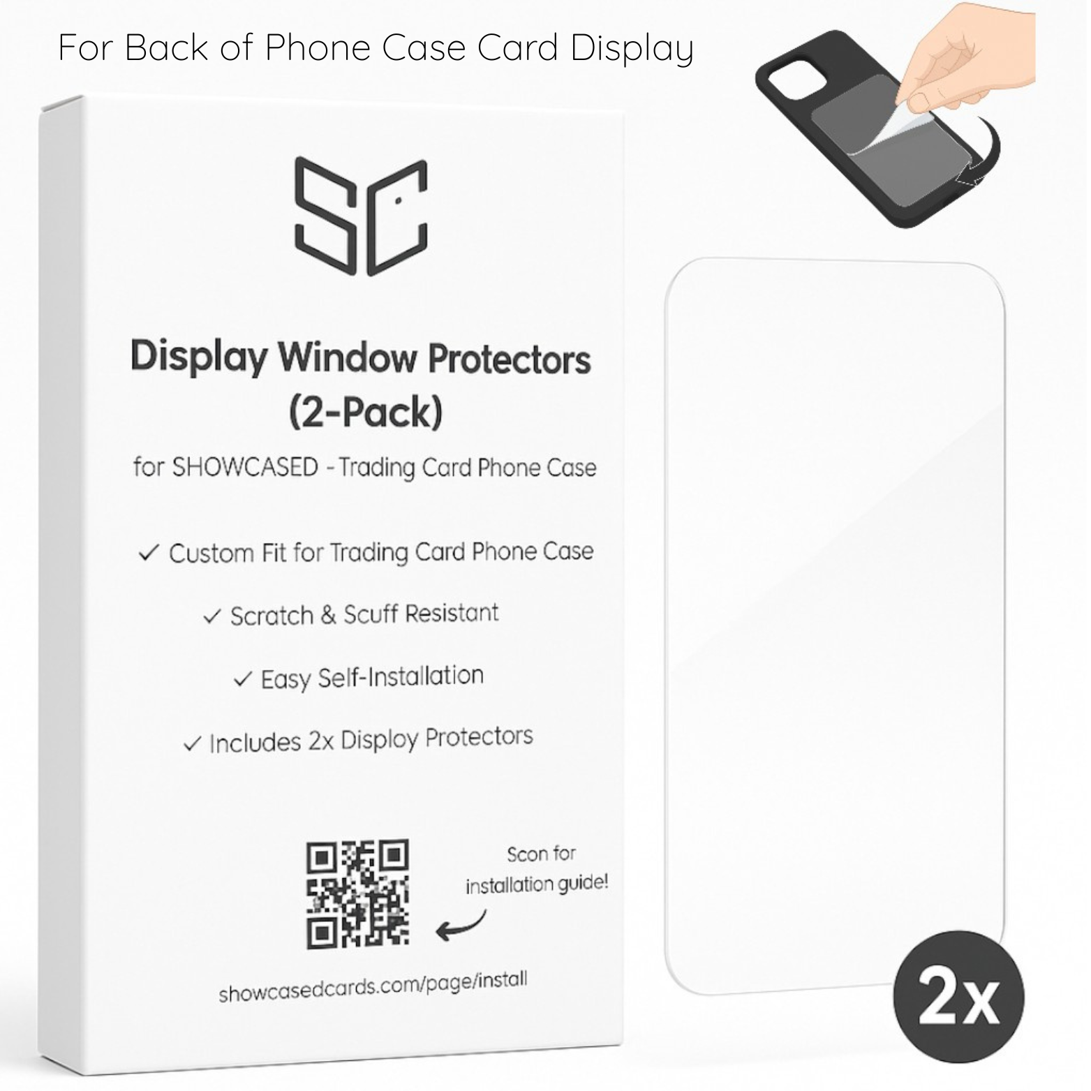 2x Anti-Scratch Card Display Protectors 2x Anti-Scratch Card Display Protectors