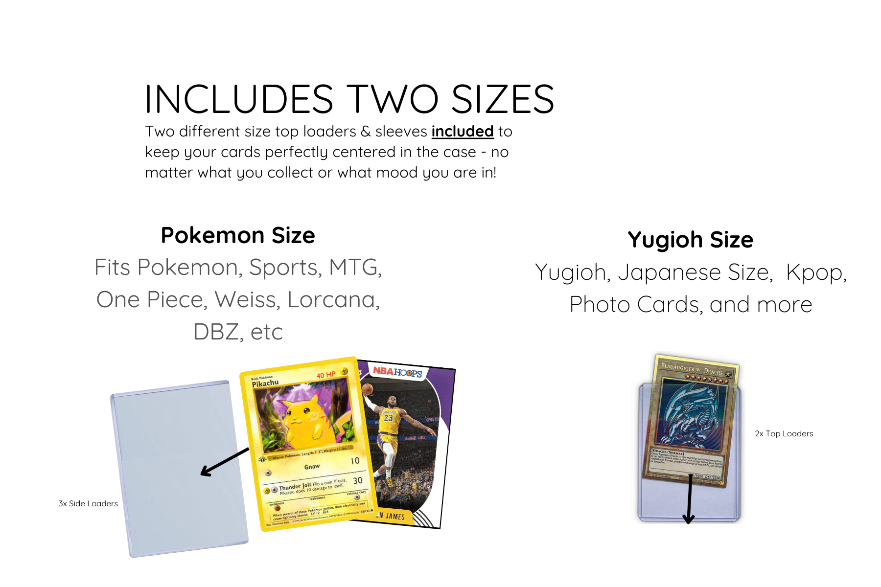Perfect Fit Pack | Fits Pokemon, Yugioh, Sports, Magic, One Piece