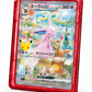 SHOWCASED® Gem MagSafe trading card display in Ruby red, holding a trading card