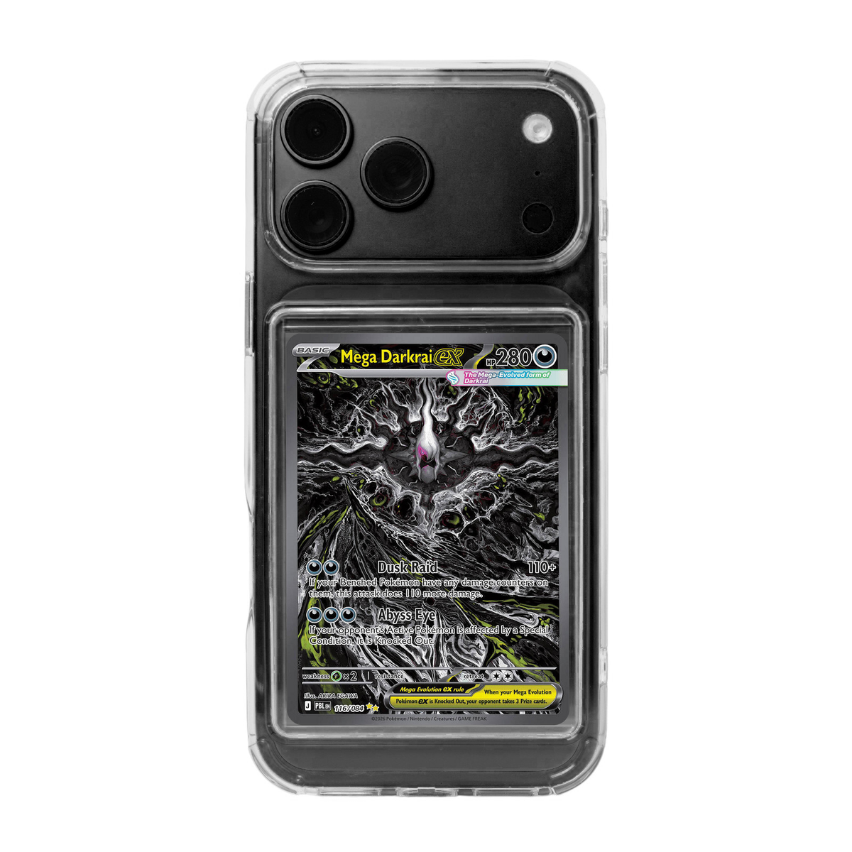 SHOWCASED® Signature Series | iPhone 18 Pro Trading Card Phone Case (Crystal Clear)