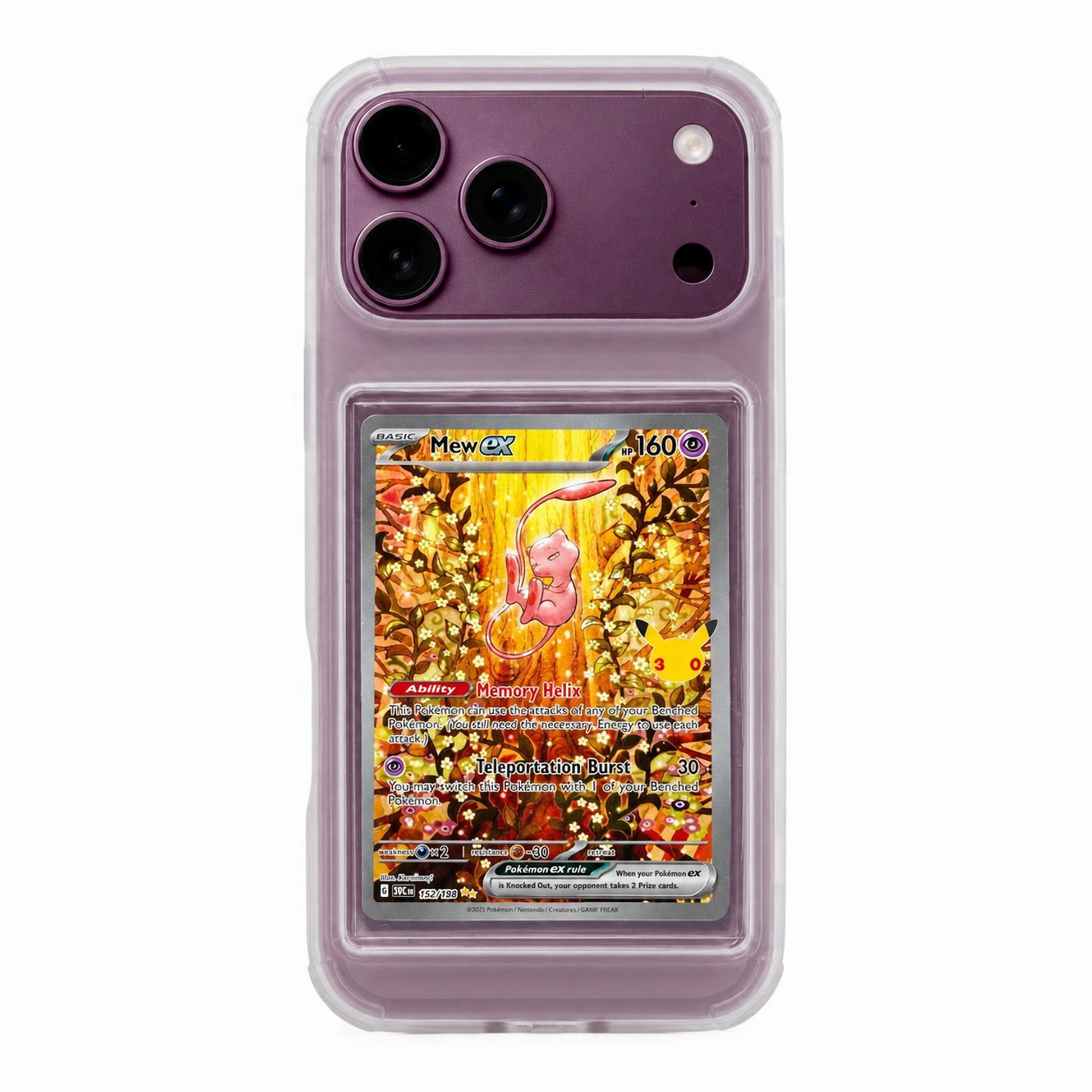 SHOWCASED® Gen 2 Premium iPhone 18 Pro Max trading card phone case in Frost-Clear